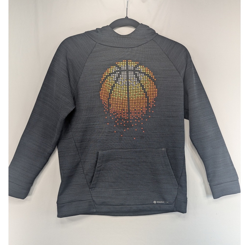 Tek Gear Boys WarmTek Basketball Graphic Hoodie Charcoal Grey Size L 14/16